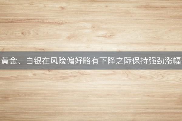 黄金、白银在风险偏好略有下降之际保持强劲涨幅