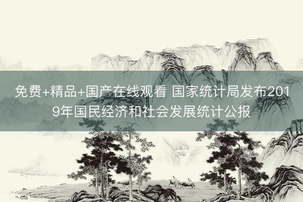 免费+精品+国产在线观看 国家统计局发布2019年国民经济和社会发展统计公报