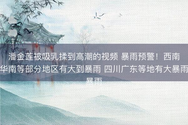 潘金莲被吸乳揉到高潮的视频 暴雨预警！西南华南等部分地区有大到暴雨 四川广东等地有大暴雨