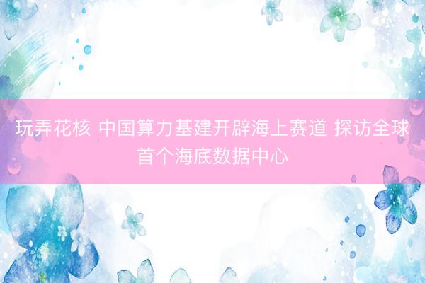 玩弄花核 中国算力基建开辟海上赛道 探访全球首个海底数据中心