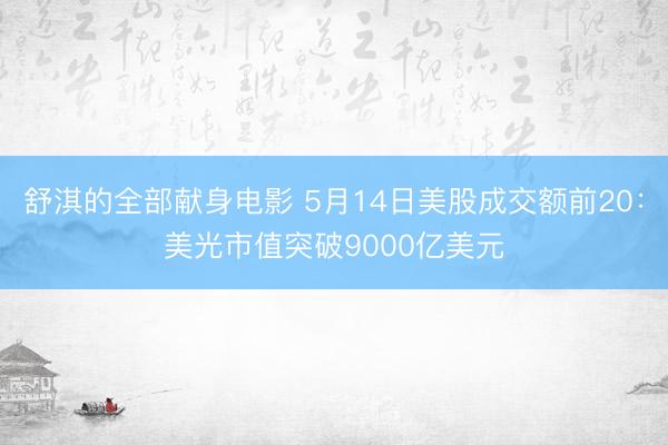 舒淇的全部献身电影 5月14日美股成交额前20：美光市值突破9000亿美元