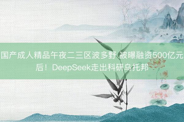 国产成人精品午夜二三区波多野 被曝融资500亿元后！DeepSeek走出科研乌托邦