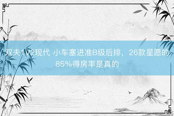 双夫1V2现代 小车塞进准B级后排，26款星愿的85%得房率是真的