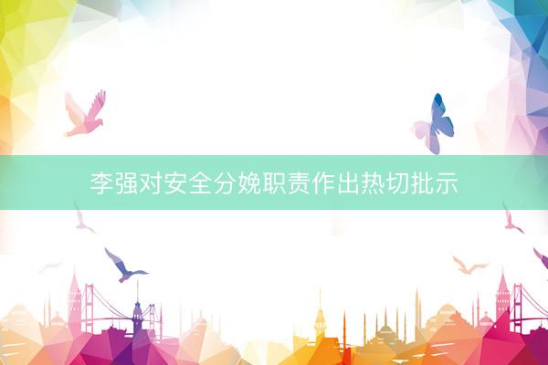 李强对安全分娩职责作出热切批示
