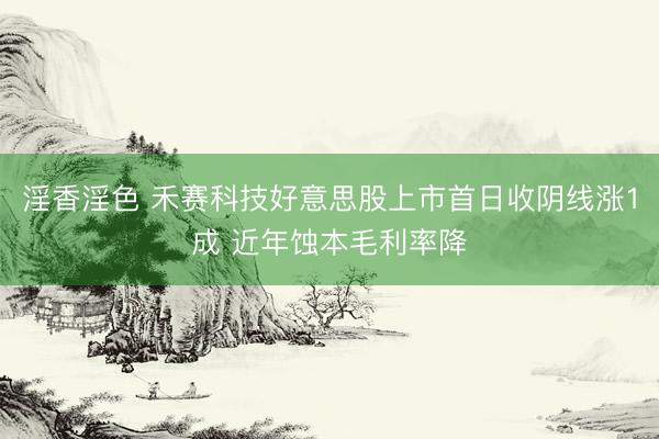 淫香淫色 禾赛科技好意思股上市首日收阴线涨1成 近年蚀本毛利率降