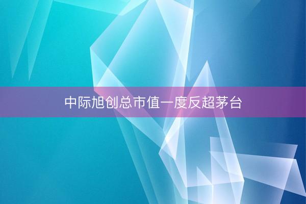 中际旭创总市值一度反超茅台